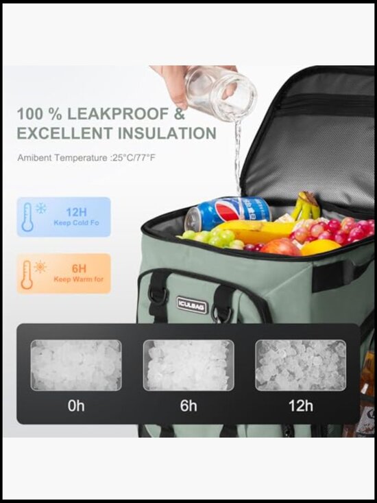 Insulated Backpack Cooler 30L Leakproof Camping Hiking Beach Picnic Travel Bag main image 6